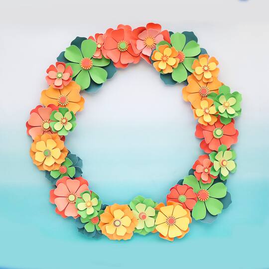 Martha Stewart Paper Flower Wreath